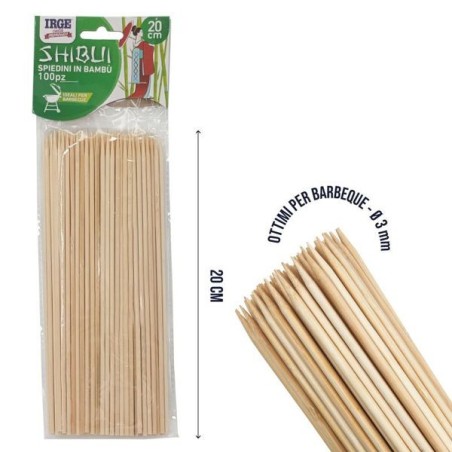 Spiedini IN bamboo 100pz 20x3 | Starclean