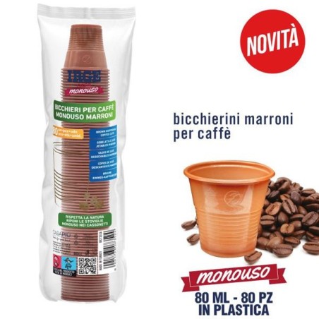 Bicchierini caffe' brown 80cc 80pz | Starclean