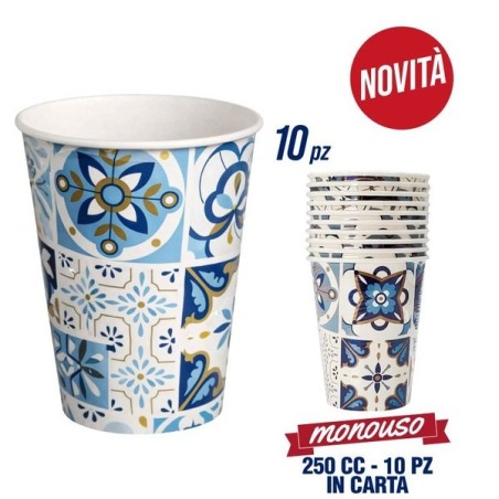 Bicchieri 10 pz maiolica | Starclean