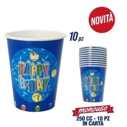 Bicchieri 10pz buon compleanno bimbo | Starclean