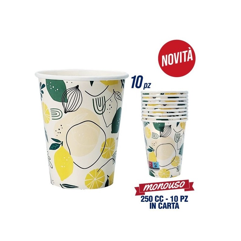 Bicchieri 10 pz limoni | Starclean