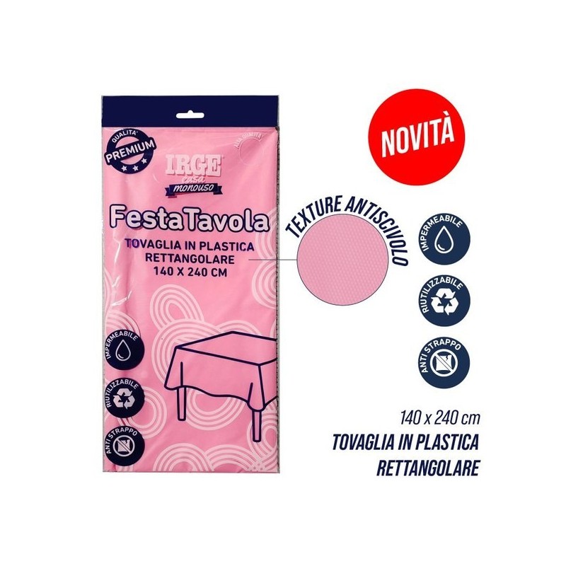 Tovaglia festa rosa 140x240cm | Starclean