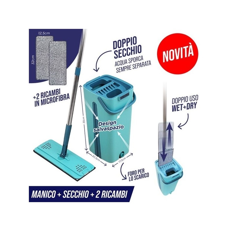 MOP piatto autopulente con 2 secchi | Starclean