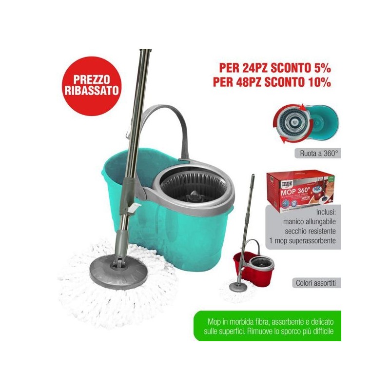 Super MOP 360 con cesto plastica | Starclean