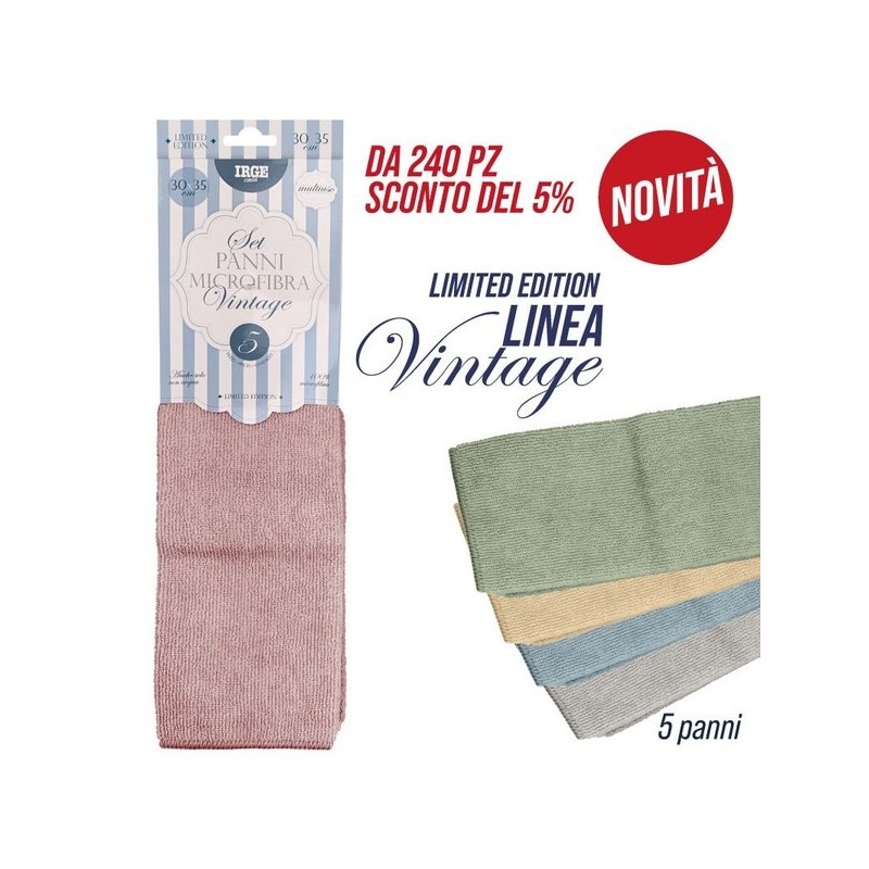 Panno microfibra 5pz 30x35cm vintage | Starclean