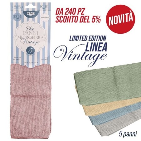 Panno microfibra 5pz 30x35cm vintage | Starclean