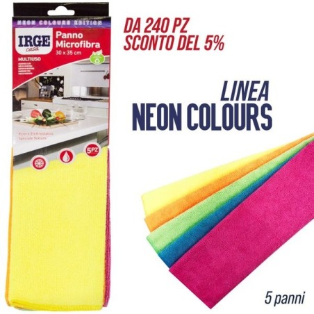 Panno microfibra 5pz 30x35cm fluo | Starclean