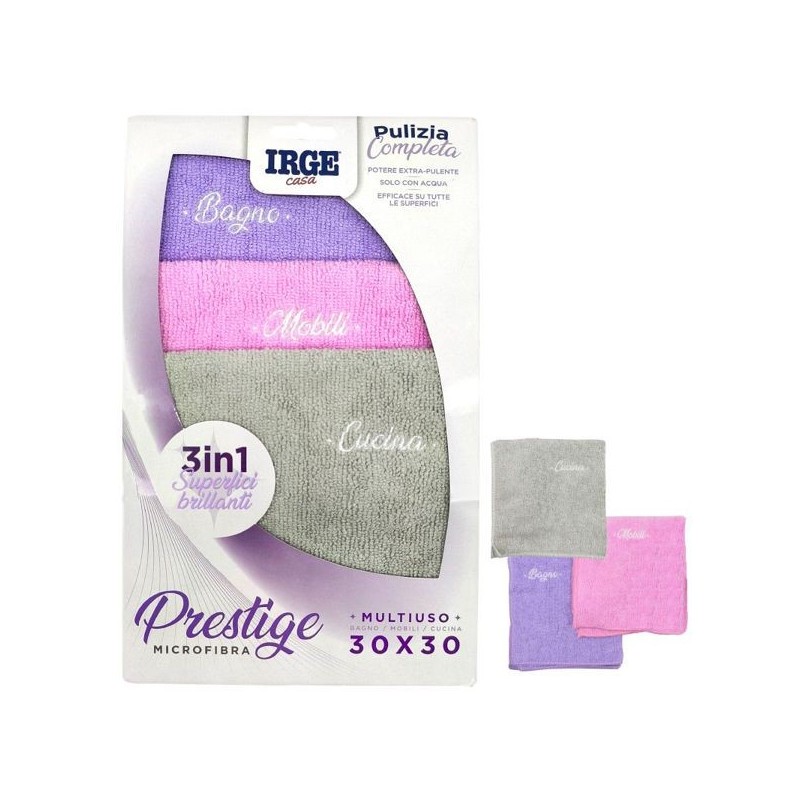 Panno 3pz con ricamo 30x30cm | Starclean