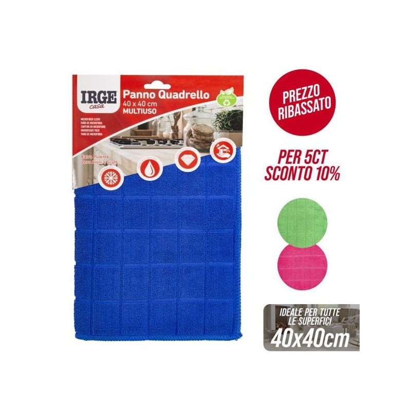 Panno quadrello microfibra.40x40cm | Starclean
