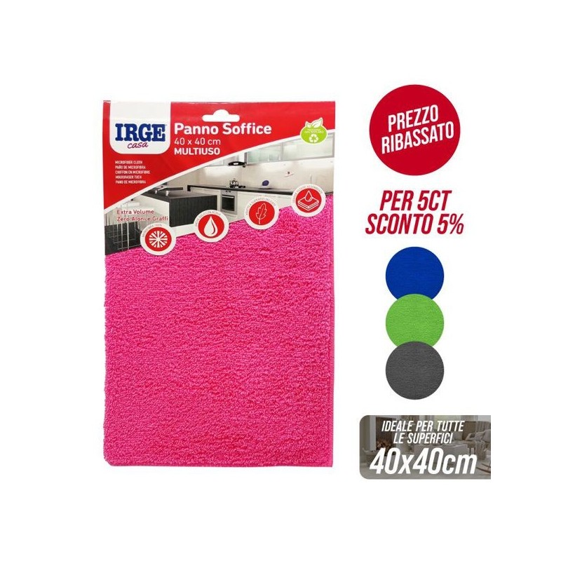 Panno microfibra. IRGE 40x40cm soffice | Starclean