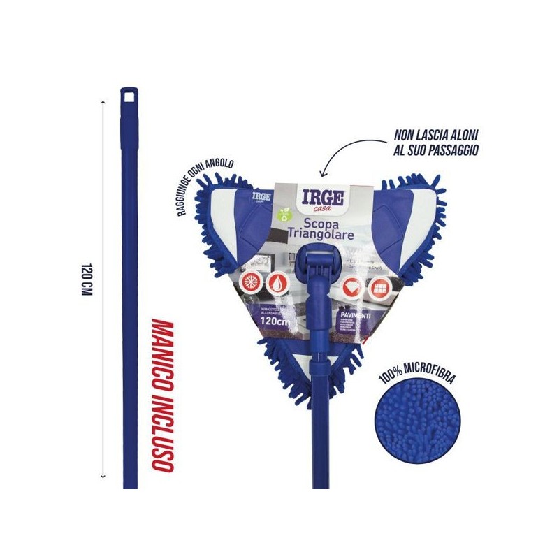 Scopa microfibra triangolare con mani | Starclean