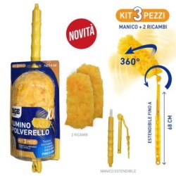 Piumino spolv.3d kit3pz manico 68cm | Starclean