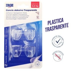 Ganci adesivi trasparenti 4pz | Starclean
