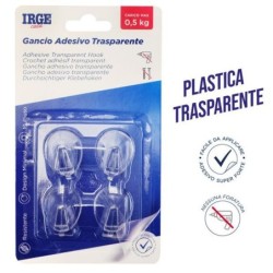 Ganci adesivi trasparenti 4pz ovali | Starclean