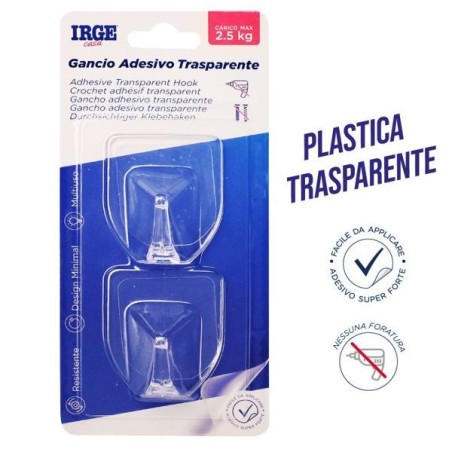 Ganci adesivi trasparenti 2pz | Starclean
