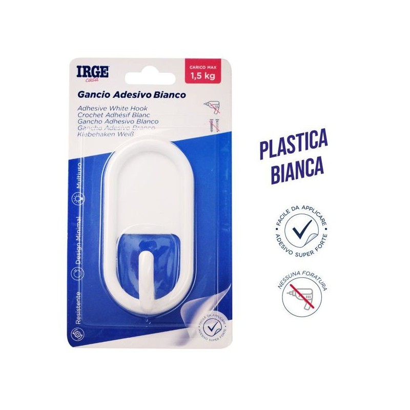 Ganci adesivi plastica 1pz classico | Starclean