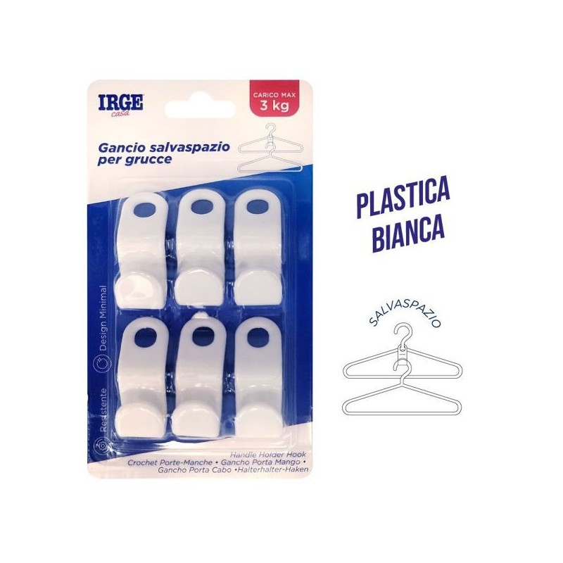 Ganci adesivi per gruccia 6pz | Starclean