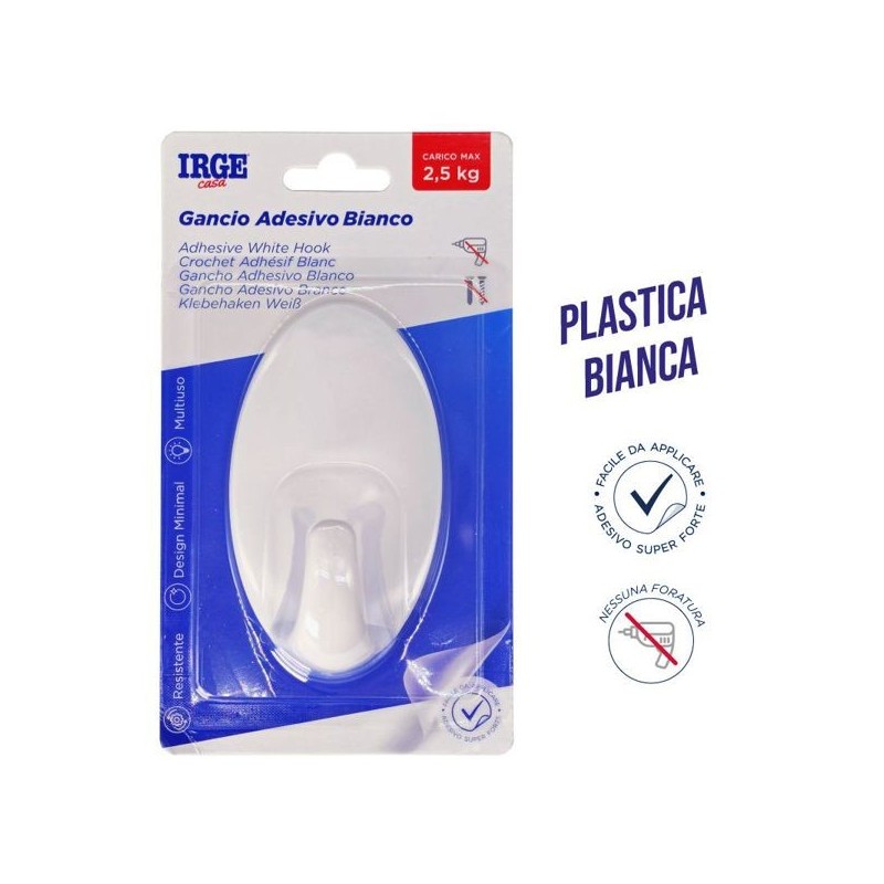 Ganci adesivi plastica 1pz ovale | Starclean