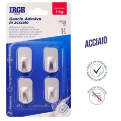 Ganci adesivi acciaio 4pz rettangolo | Starclean