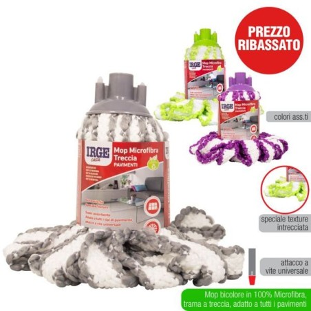 MOP microfibra IRGE treccia bicolor | Starclean
