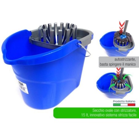 Secchio con strizzator IRGE 15l ovale | Starclean