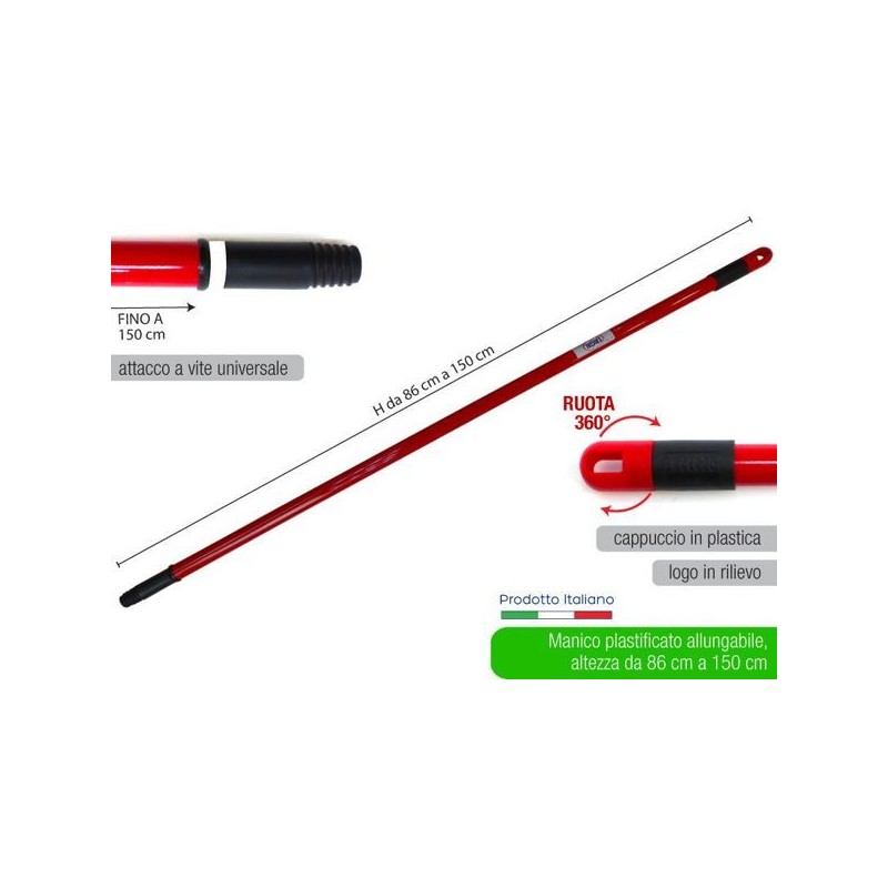 Manico MET allung.150cm vern.liscio | Starclean