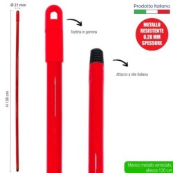 Manico met. vernic.130 rosso robus | Starclean