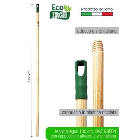 Manico legno IRGE green 130 cm | Starclean
