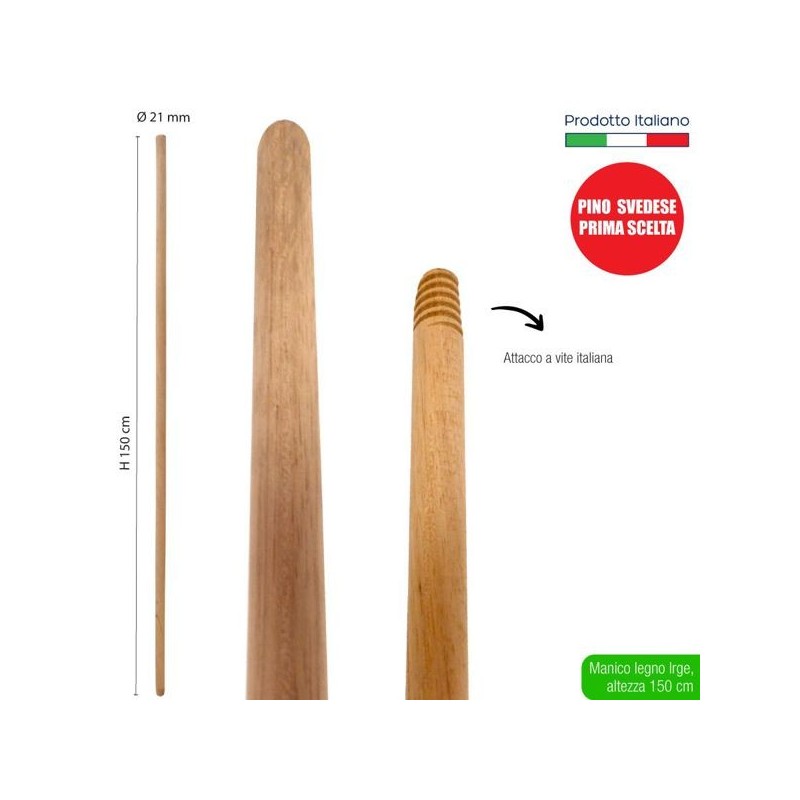 Manico legno IRGE 150 cm d.24 MM | Starclean