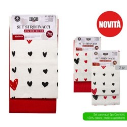 Strofinaccio 2pz 50x70 cuoricini | Starclean