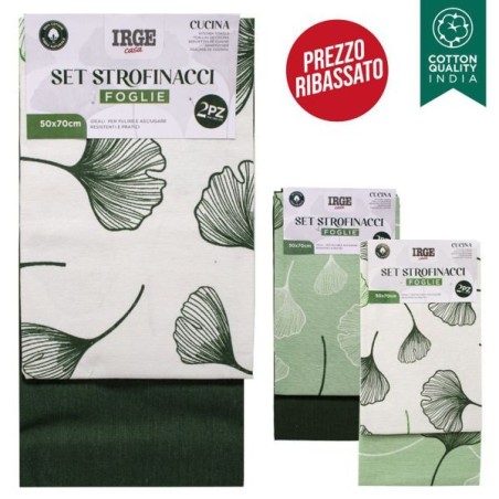 Strofinaccio 2pz 50x70 foglie | Starclean