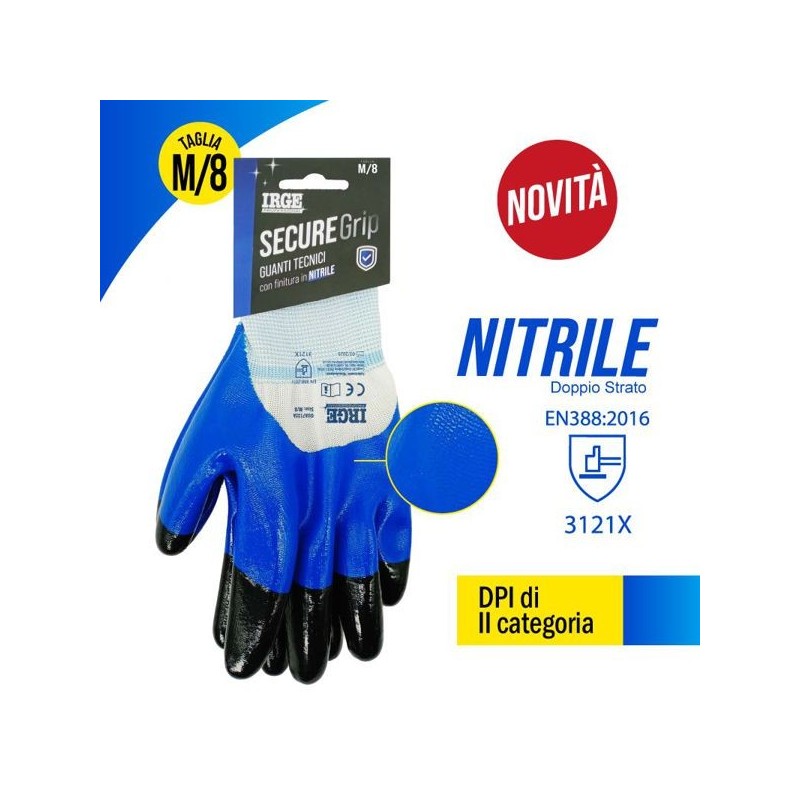 Guanti tec.secure grip nitrile M/8 | Starclean