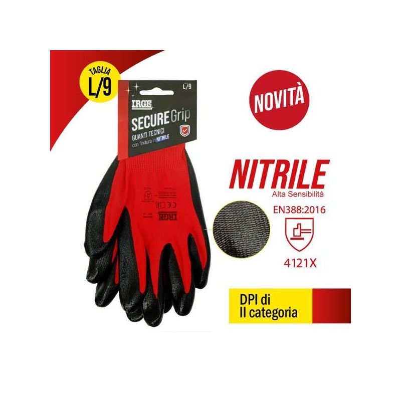 Guanti tec.secure grip nitrile L/9 | Starclean