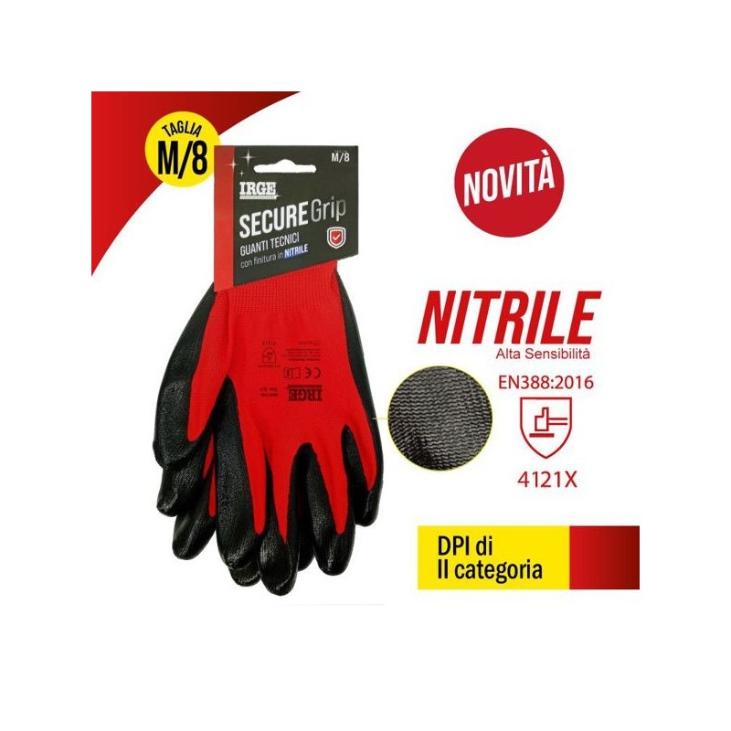 Guanti tec.secure grip nitrile M/8 | Starclean