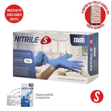 Guanti monouso 100pz nitrile BLU S | Starclean