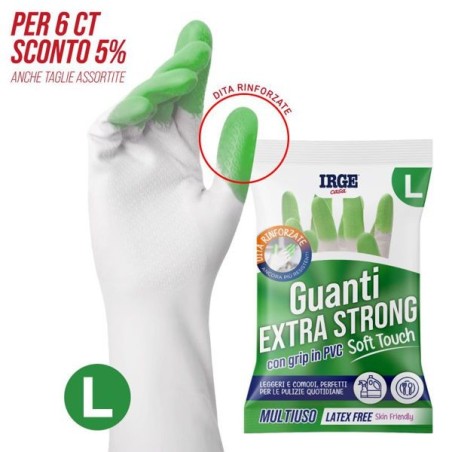Guanti multiuso grip PVC green l | Starclean