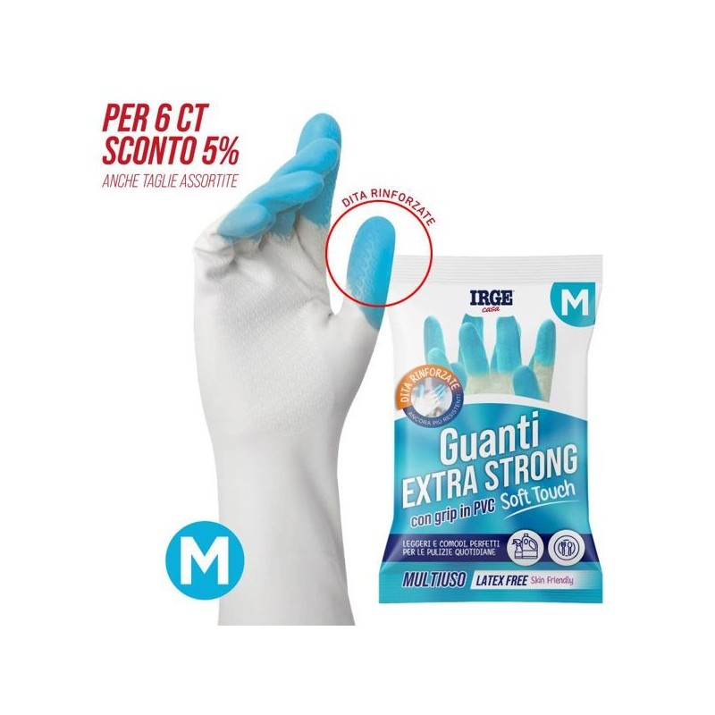 Guanti multiuso grip PVC blue m | Starclean