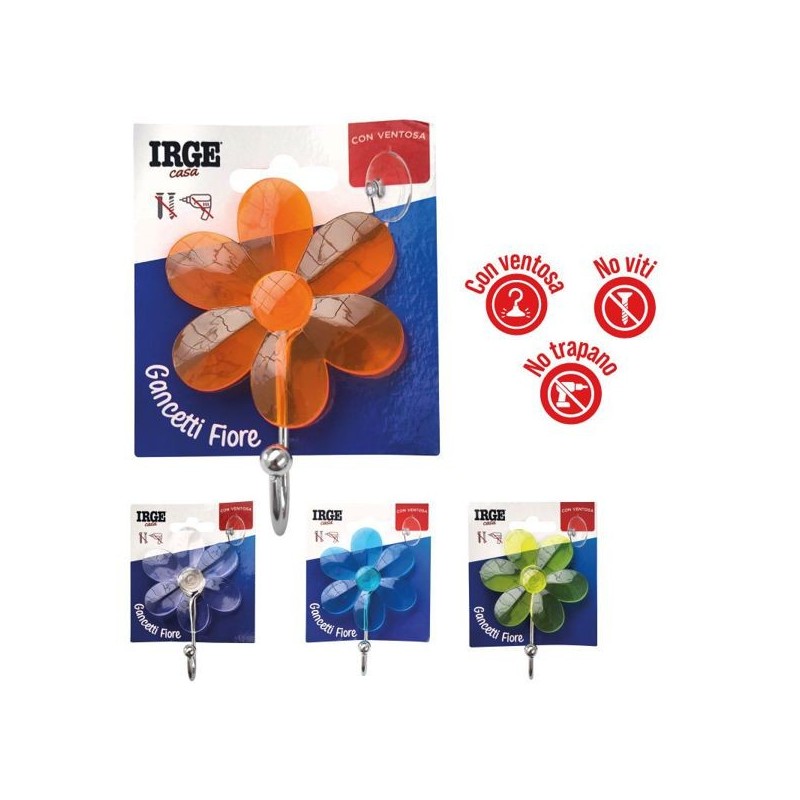 Gancetti ventosa fiore 7x9.5cm | Starclean