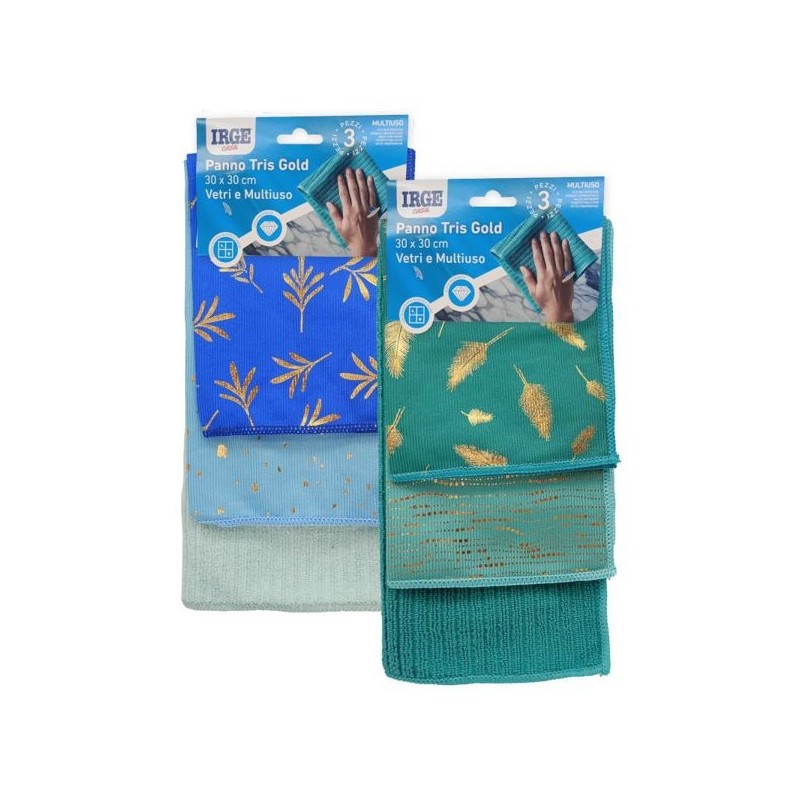 Panno microfibra 3pz gold 30x30cm | Starclean