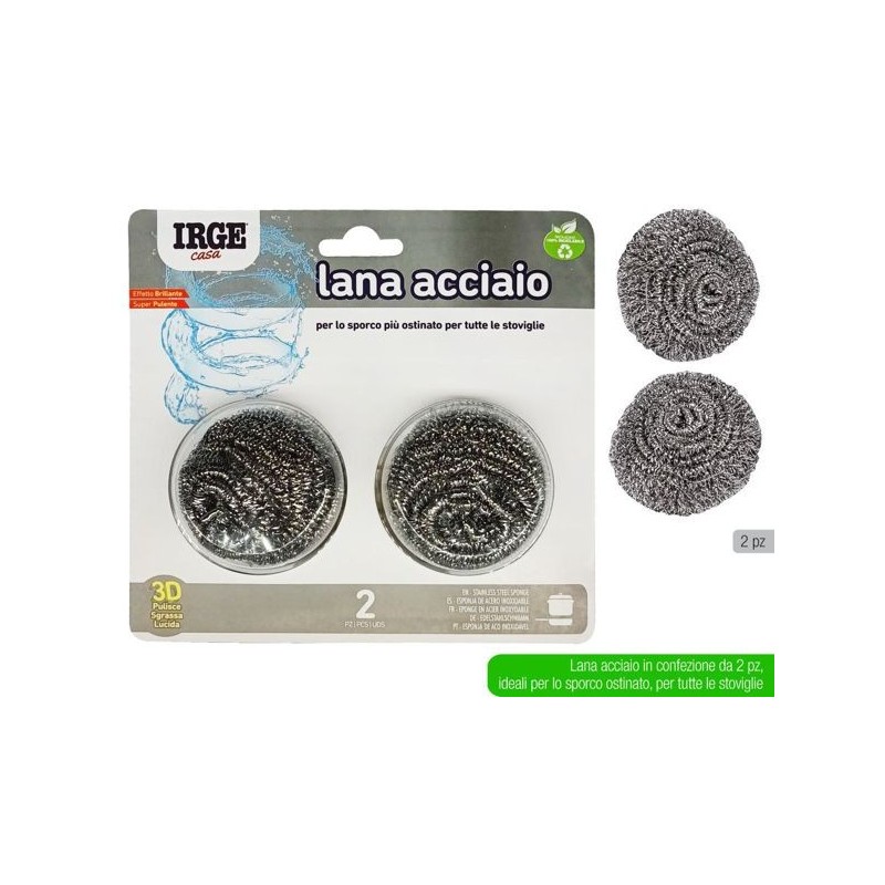 Lana acciaio 2 rotoli 15 gr | Starclean