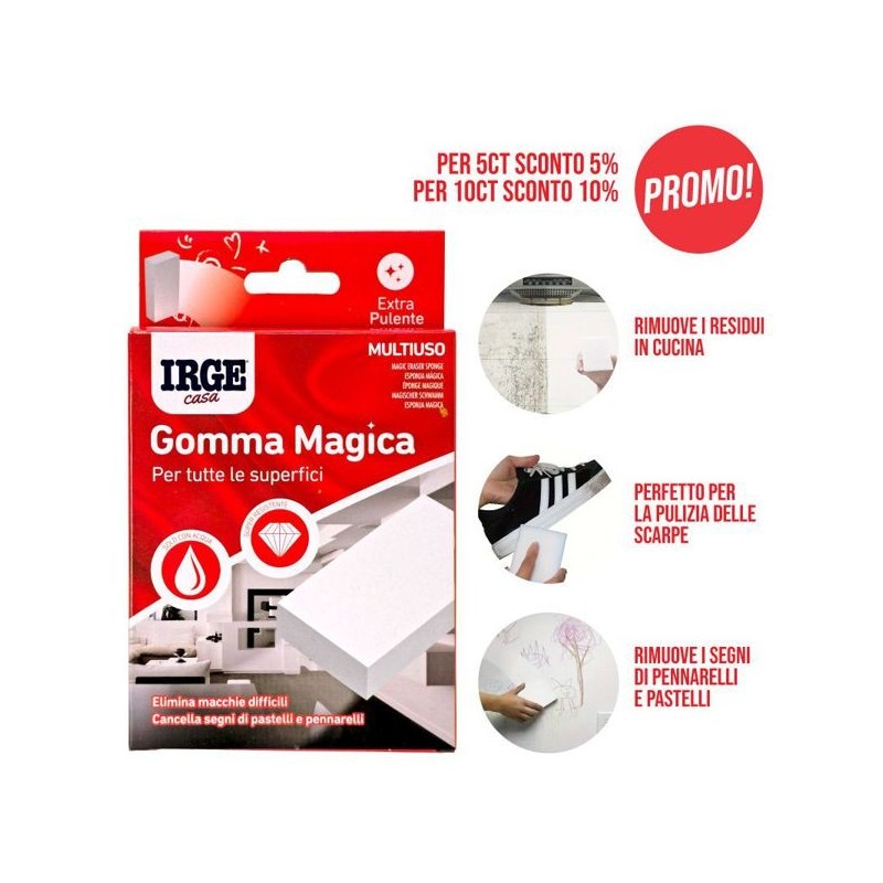 Gomma magica IRGE 2pz 16x6x2,5cm | Starclean
