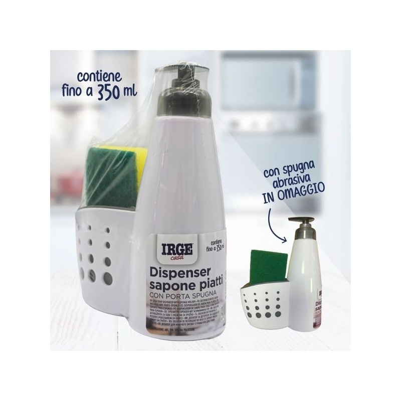 Dispenser sapone piatti+porta spugna | Starclean