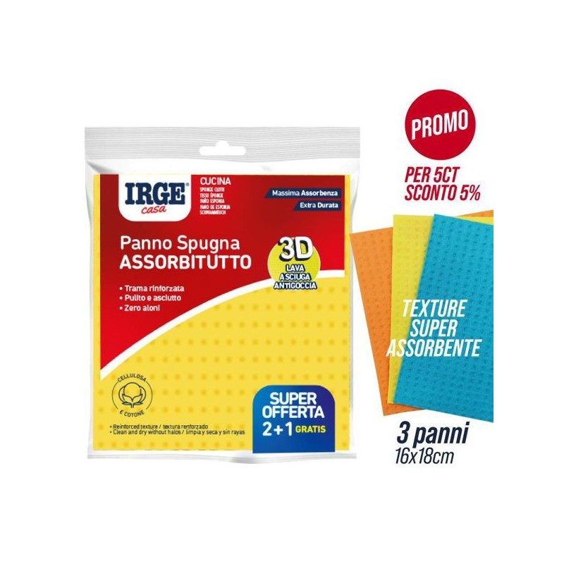 Pannospugna IRGE 3pz 16x18cm | Starclean
