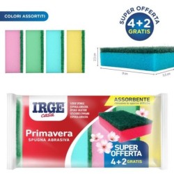 Spugna primavera abras. 9x6x2.5 6pz | Starclean
