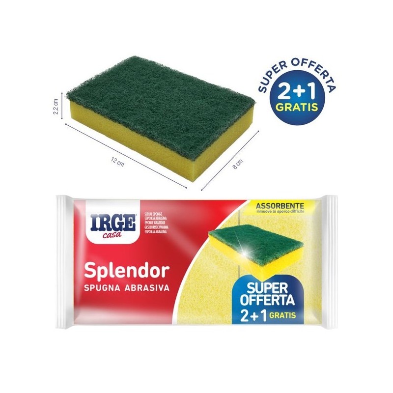 Spugna splendor abras. 12x8x2.5 3pz | Starclean