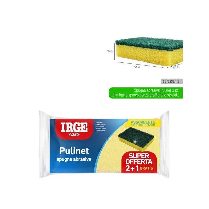 Spugn abras. pulinet 9.5x6.5x2.5 3P | Starclean
