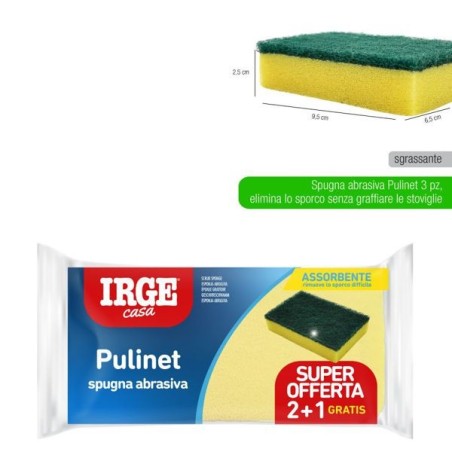 Spugn abras. pulinet 9.5x6.5x2.5 3P | Starclean