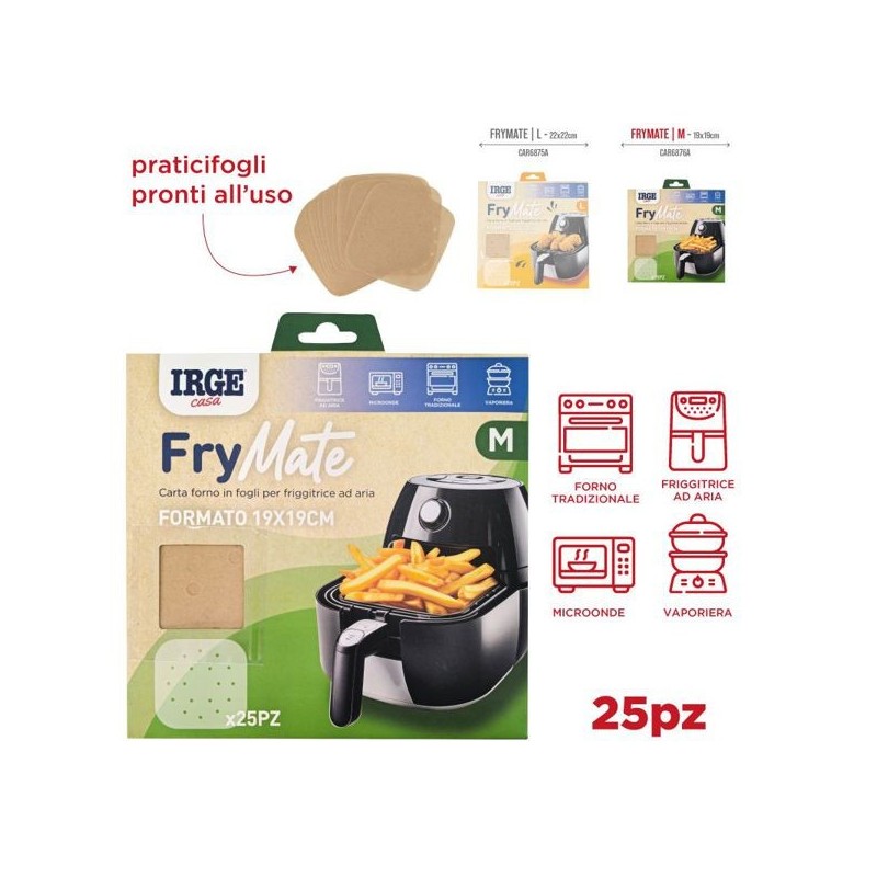Carta friggitrice 19x19 25 pz stesa | Starclean