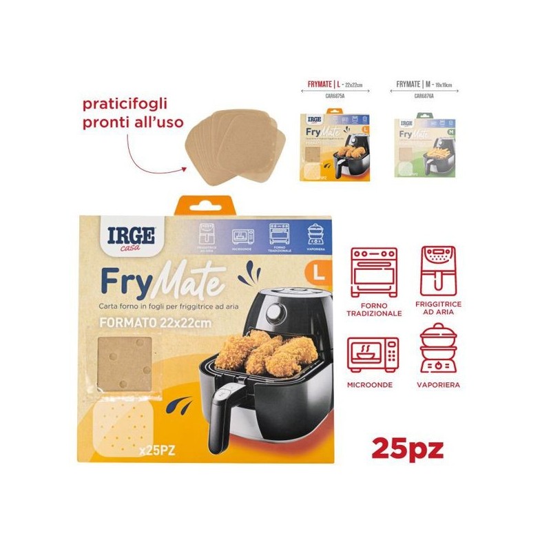 Carta friggitrice 22x22 25 pz stesa | Starclean