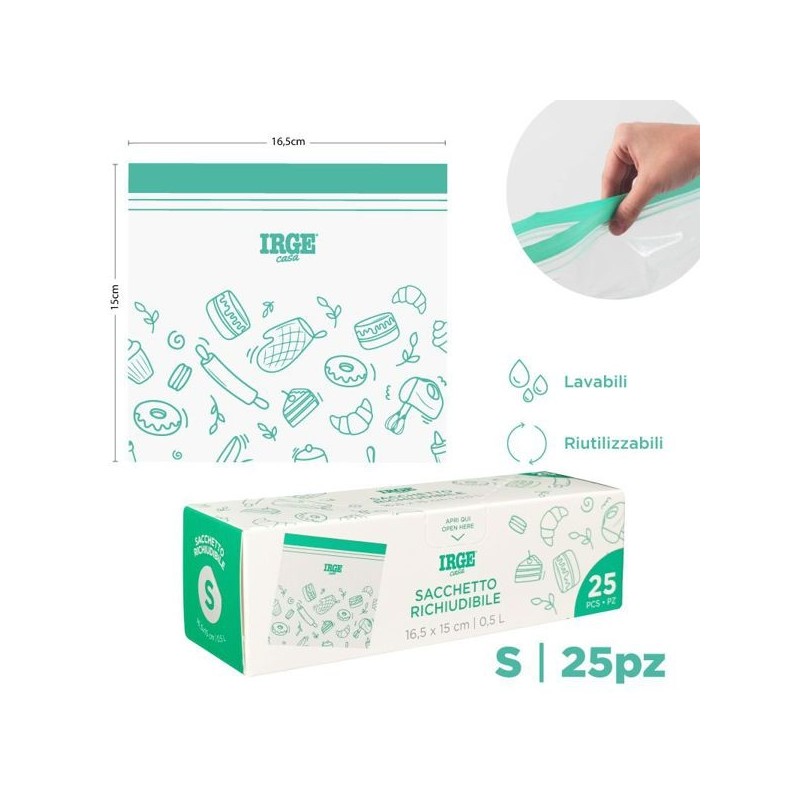 Sacchi doppia ZIP 16.5x15 25pz BOX | Starclean